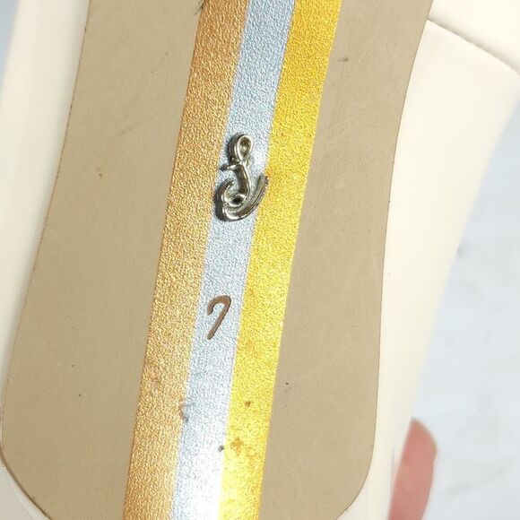 Sam Edelman Women's Kaya US7 Off White Leather Pointed Toe Kitten Heel Pump - Picture 12 of 16